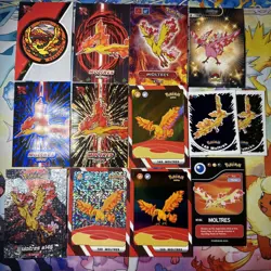 13 Holo Moltres Different Non TCG Sets Pokemon Cards And Stickers Lot - Image 1
