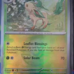 Pokemon TCG SV-Prismatic Evolutions Leafeon #5/131 Rare Master Ball - Image 2