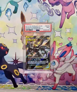 2019 Pokemon Pikachu & Zekrom GX Black Star SM168 Promo Tag Team Full Art PSA 9 - Image 1