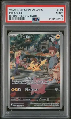 Pikachu #173 - Pokemon Scarlet & Violet 151 Illustration Rare - PSA 9 - Image 1