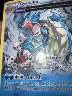 Gyarados FULL ART (Cosmos Holo Rare) 21/98 XY Ancient Origins Pokemon NM SWIRL - Image 2