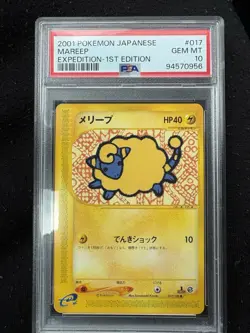 2001 Pokemon Japanese Expedition 1st Edition Mareep PSA 10 - Image 1
