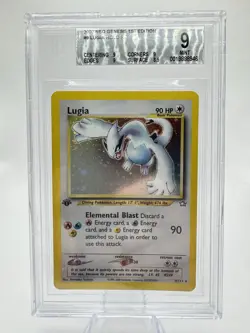 Pokemon Lugia #9 Neo Genesis 1st Edition BGS 9 Mint - Image 1