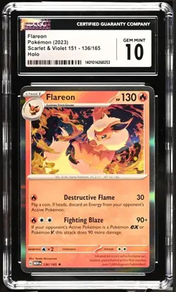 Flareon Pokemon (2023) Japanese Pokemon Card 151 - 136/165 Holo - Image 1