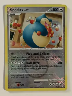 Pokemon TCG Snorlax League Promo 33/111 Rising Rival LP Reverse Holo - Image 1