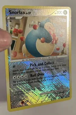 Pokemon TCG Snorlax League Promo 33/111 Rising Rival LP Reverse Holo - Image 2