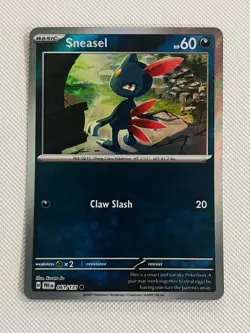 Sneasel 061/131 Pokeball Holo Prismatic Evolutions Pokemon English Near Mint - Image 1