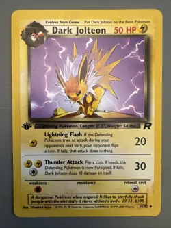 Pokemon TCG Dark Jolteon 1st Edition Team Rocket 38/82 - MINT CONDITION!! - Image 1