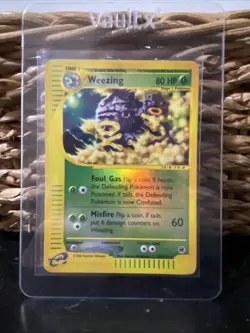 Pokemon TCG Weezing 70/165 Reverse Holographic Rare Expedition Base Set LP/MP - Image 1