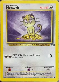 Meowth - 56/64 - Jungle Pokemon 1999 - Image 1
