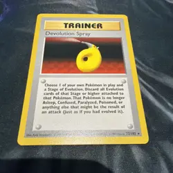 Pokemon Devolution Spray (Shadowless) 072/102 Base Set Regular Trainer LP/NM - Image 1