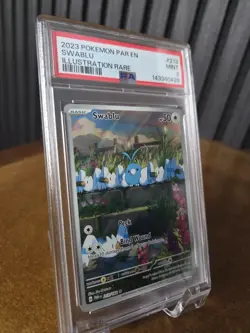 Pokemon TCG Swablu 213/182 SV04 Paradox Rift Illustration Rare Holo PSA 9 - Image 2