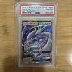 2018 POKEMON SUN & MOON LOST THUNDER #159 LUGIA GX PSA 10 - Image 1