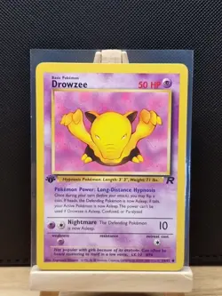 Pokemon TCG 2000 WOTC Team Rocket 1st Edition Drowzee 54/82 - Near Mint - Image 1