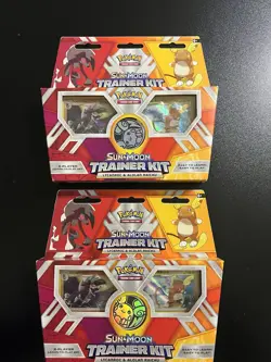 Pokemon TCG Alolan Raichu Lycanroc Trainer Kit Sun & Moon - Set Of 2 - Unopened - Image 1
