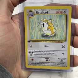 RATTIKARL POKEMON NON HOLO 1ST EDITION BASE SET 40/102 1999 DEUTSCH POKEMON LP+ - Image 1