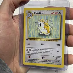 RATTIKARL POKEMON NON HOLO 1ST EDITION BASE SET 40/102 1999 DEUTSCH POKEMON LP+ - Image 2