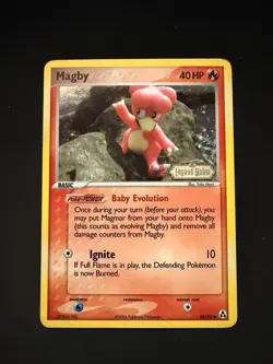 Pokemon TCG Magby 58/92 EX Legend Maker Reverse Holo Stamped - Image 1