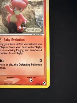 Pokemon TCG Magby 58/92 EX Legend Maker Reverse Holo Stamped - Image 4