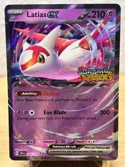 Latias ex (Surging Sparks Stamp) 076/191 Holo Double Rare Pokemon NM/M - Image 1