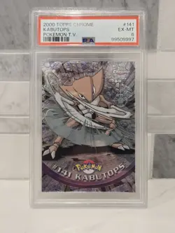 2000 Topps Chrome Pokemon TV Kabutops #141 PSA 6 - Image 1