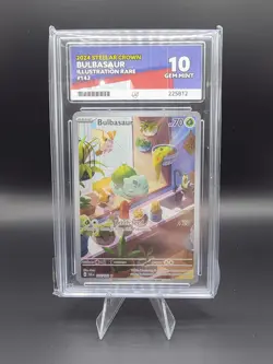 Pokemon Bulbasaur Stellar Crown Illustration Rare + Squirtle ACE 10 - Image 1