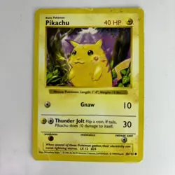 1999 Pokemon Base Set Shadowless Red Cheeks Pikachu 58/102 Minor Splotches - Image 1
