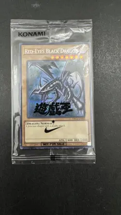 Yu-Gi-Oh! Red-Eyes Black Dragon Nike Worlds Promo NKC1-EN002 Sealed Secret Rare - Image 1