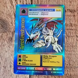 NM-M AeroVeedramon Bo-88 Holo Foil Vintage 1999 Bandai Digimon Trading Card - Image 2