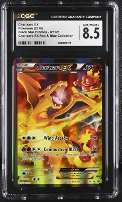 CGC 8.5 Charizard EX 2016 Black Star Promos XY121 Pokemon Card - Image 1