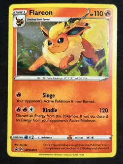 Flareon SWSH041 🌀FART SWIRL🌀Cosmos holo Sword & Shield Promo Card Pokemon TCG - Image 1