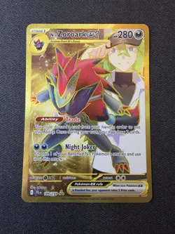 Pokemon TCG Journey Together N's Zoroark EX Gold Hyper Rare Card 189/159 - Image 1