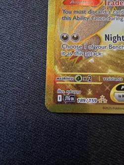 Pokemon TCG Journey Together N's Zoroark EX Gold Hyper Rare Card 189/159 - Image 5