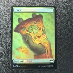 Forest L 0257 FOIL Pizza Land Full Art TMNT Teenage Mutant Ninja Turtles MTG NM - Image 1