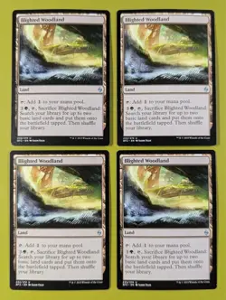 Blighted Woodland x4 Battle for Zendikar 4x Playset Magic the Gathering MTG - Image 1