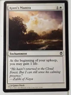 Ajani's Mantra - Duel Decks: Ajani vs. Nicol Bolas - Magic the Gathering MTG - Image 1