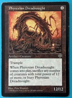 MTG Phyrexian Dreadnought Mirage Heavily Played. - Image 1