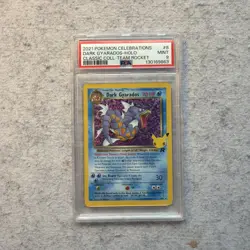 2021 POKEMON CELEBRATIONS CLASSIC COLL #8 DARK GYARADOS-HOLO PSA 9 - Image 1