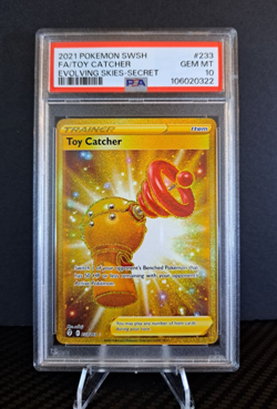 Pokemon Toy Catcher Evolving Skies Secret Rare Full Art #233 PSA 10 Gem Mint - Image 1