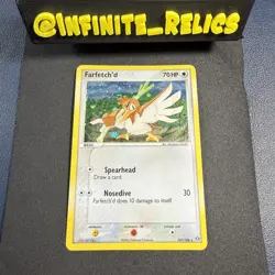 Farfetch’d 107/106 EX Emerald Secret Rare Holo 2005 SWIRL Vintage Pokemon CLEAN! - Image 1