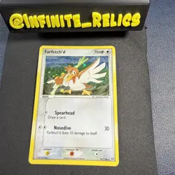 Farfetch’d 107/106 EX Emerald Secret Rare Holo 2005 SWIRL Vintage Pokemon CLEAN! - Image 2