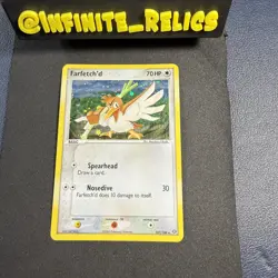 Farfetch’d 107/106 EX Emerald Secret Rare Holo 2005 SWIRL Vintage Pokemon CLEAN! - Image 3