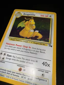 Pokemon Dragonite Fossil Holo Rare 4/62 Wizards 1999 Pokemon TCG - Image 2