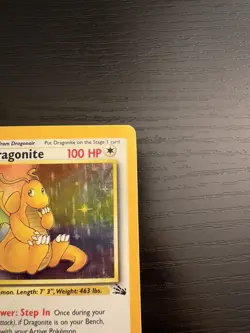 Pokemon Dragonite Fossil Holo Rare 4/62 Wizards 1999 Pokemon TCG - Image 3