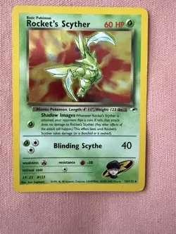 The Pokemon Company Rocket's Scyther 013/132 Gym Heroes Holo Rare Pokemon TCG E… - Image 1