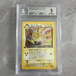 Pokemon Dark Raichu #83 2000 Team Rocket 1st Edition HOLO BGS 9 Mint (not PSA) - Image 1