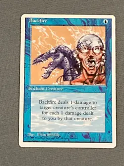 Backfire, Fourth Edition, Magic the Gathering MTG - Image 1