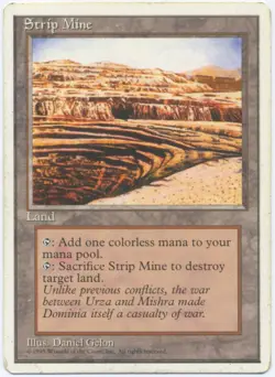 MTG 4th Fourth Edition Strip Mine HP - Image 1
