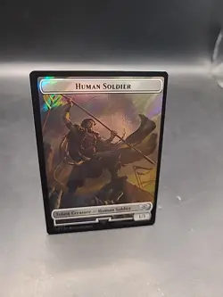 Magic LOTR T 0015 / 0024 SURGE FOIL Human Soldier /Food Token - Image 2