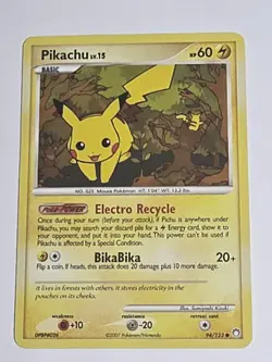 Pikachu 94/123 Diamond & Pearl Mysterious Treasure Non Holo Pokemon Card TCG - Image 1